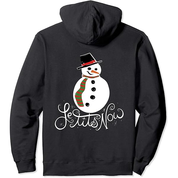 Sweat-shirt Humour De Noël « Let Tits Now » (jeu De Mots Sur Let It Snow) – Coupe Classique – Coton – 241 G