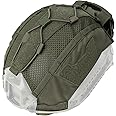 IDOGEAR Tactical Helmet Cover with Battery Rear Pouch for Fast Helmet Size M/L & L/XL Military Paintball Hunting Shooting Gear - 500D Nylon