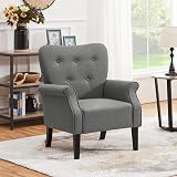 Yaheetech Modern Tub Chair Mid-Century Accent Chair Dark Grey view 5