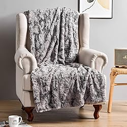 Soft Throw Blanket, 50" x 60" Luxurious Warm Thick