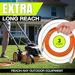 3ft Outdoor/Indoor Extension Cord 10/3 Gauge Ultra