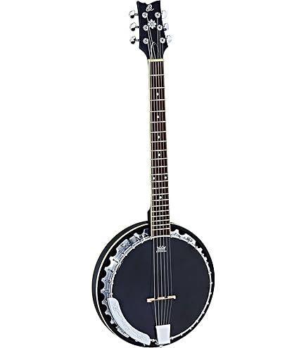 オルテガ6弦バンジョー Raven Seres OBJE 350/6 SBK Amazon.com: Raven Series 6-String Banjo w/Bag : 樂器