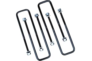 Freedom OffRoad 4 pcs Square U Bolts for 2.5” Compatible with Wide Leaf Springs 12” Long