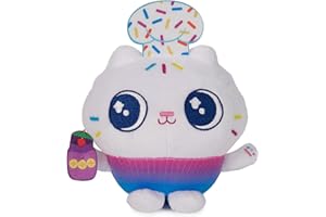Gabby's Dollhouse, Celebration Series 6-Inch Tall Cakey Cat Plushies, Stuffed Animal Kids Toys for Girls & Boys Ages 3 and Up