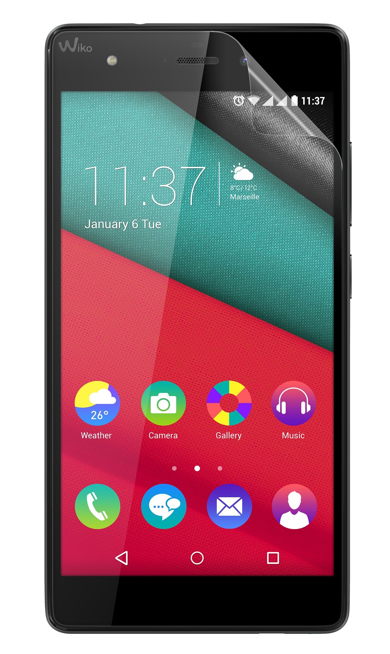 Wiko Set of 2 Screen Protector Films For Wiko Pulp, Transparent