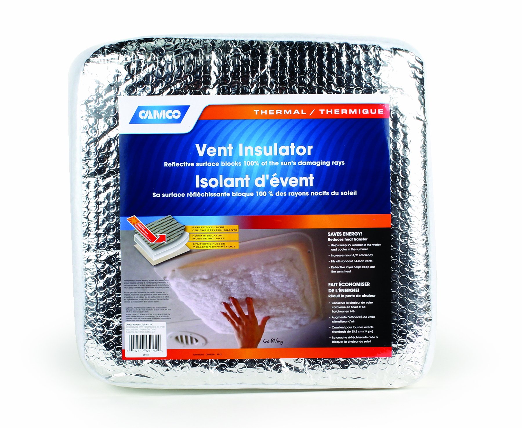 Camco Sunshield RV Vent Insulator
