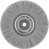 DEWALT Wire Wheel, 8-Inch, Crimped, 5/8-Inch Arbor, Wide Face, .014-Inch (DW4907)