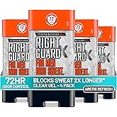 Right Guard Xtreme Defense Antiperspirant Deodorant Gel, Arctic Refresh Scent - 5-in-1 Deodorant Men Can Trust, 72-Hour Odor Control Invisible Gel for Men, 4 oz (4 Pack)