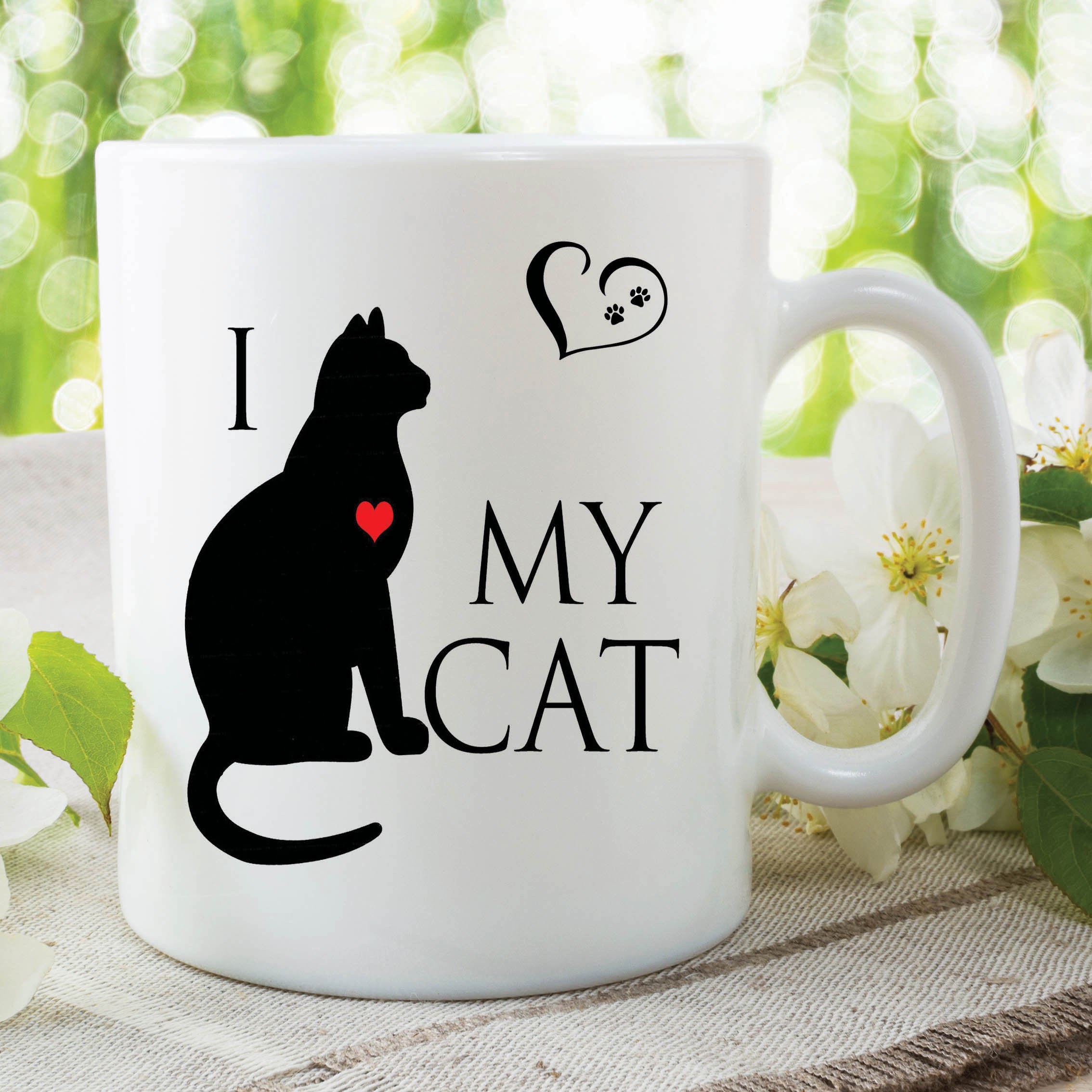 I Love My Cats Mug Pets Animal Lover Paw Crazy Lady Work Coffee Cup WSDMUG353