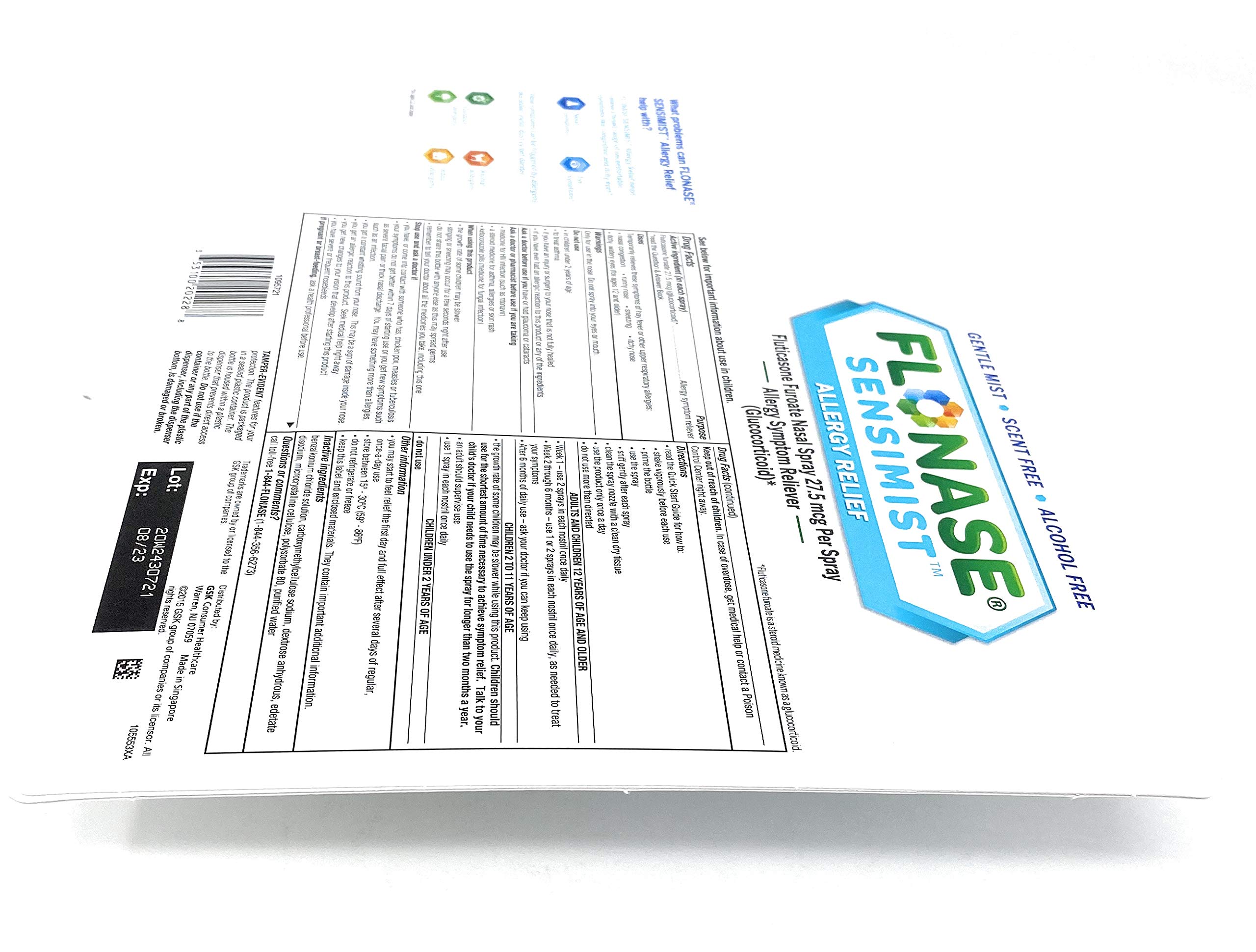 Flonase Sensimist Allergy Relief Spray - 0.54 oz, Pack of 3