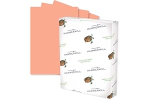 Hammermill Colored Paper, 24 lb Salmon Printer Paper, 8.5 x 11 - 1 Ream (500 Sheets) - Made in the USA, Pastel Paper