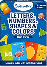 Skillmatics Thick Flash Cards for Toddlers Letters Numbers Shapes Colors view 1