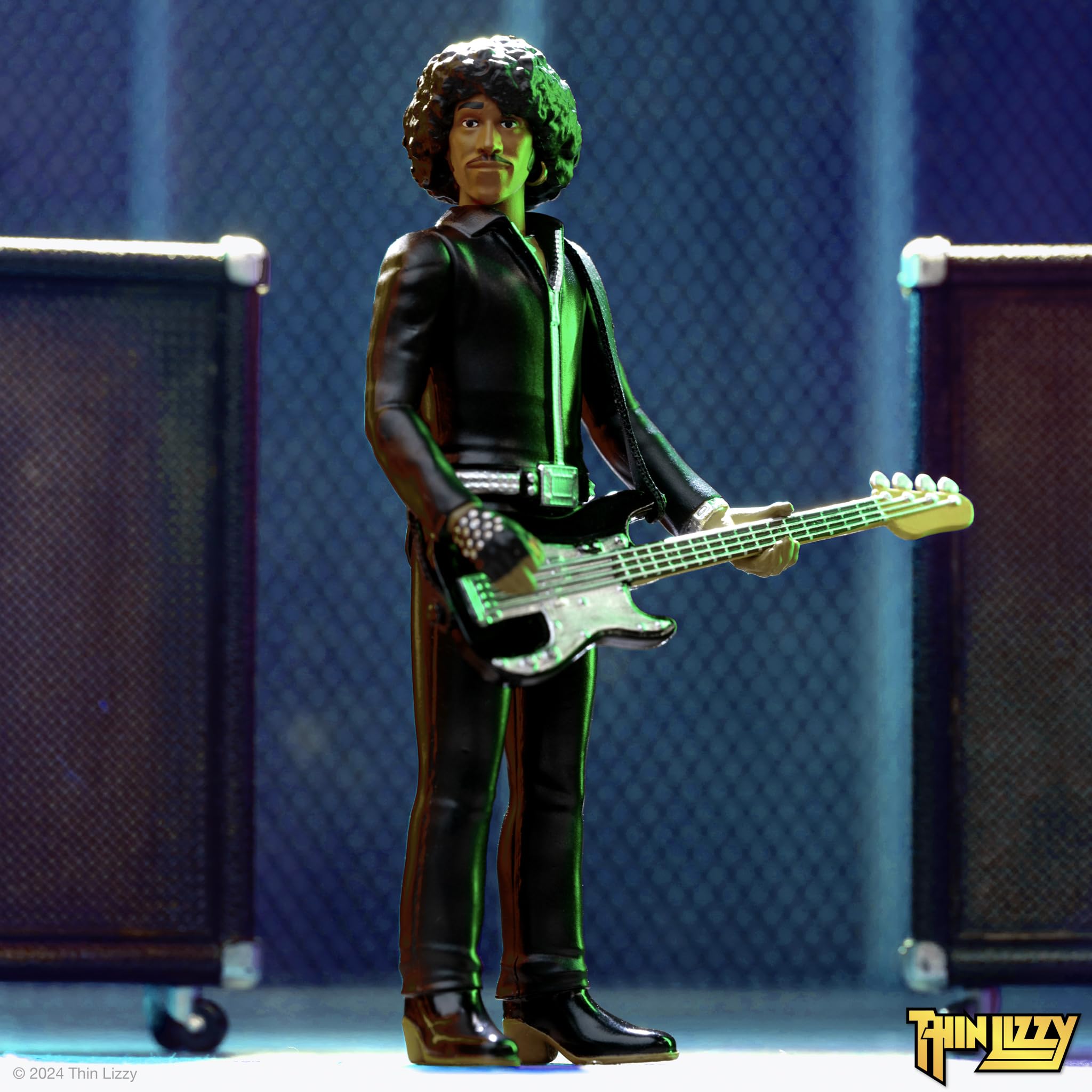 Super7 Thin Lizzy ReAction Figure - Phil Lynott (Jailbreak) 9,5 Cm Con Accessorio Chitarra, Collezionabile