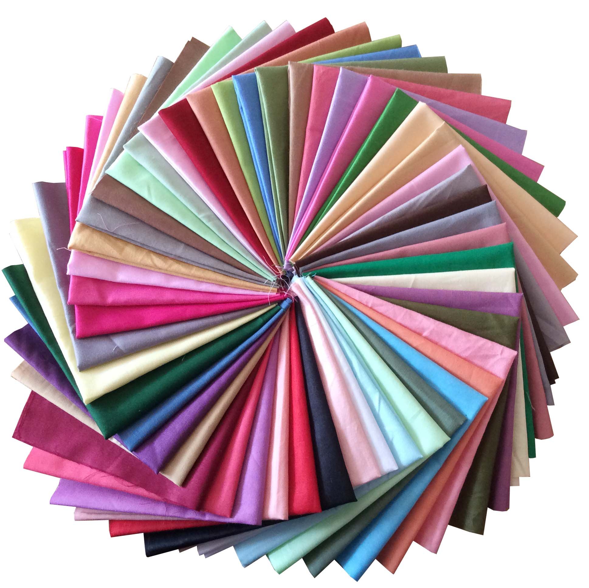 25PCS 12x12 Inches (30cm x 30cm) Cotton Craft Solids Fabric DIY Handmade Material Set Bundle Patchwork Squares for Home Crafts Sewing Scrapbooking Quilting