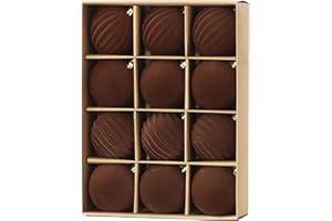 Senjie 3.15 inch Velvet Christmas Ornaments Balls Sets for Christmas, 12PCS Xmas Tree Flocked Shatterproof Ornaments Balls Decoration Brown