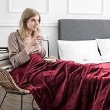 MOONLIGHT20015 Fleece Blanket 200x240 cm Burgundy 400 GSM Silk Touch view 3