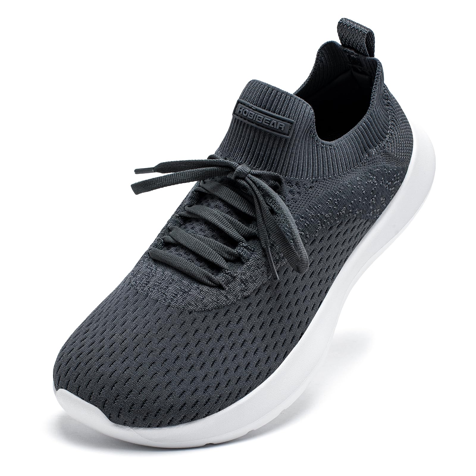 Photo 1 of HOBIBEAR Mens Wide Toe Box Running Shoes/Womens Lightweight Walking Sneakers for Jogging (Grey8 Men/9 Women)