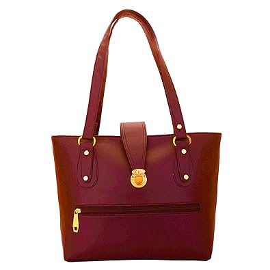 Lady Bar Womens Leather Handbag (Maroon, LB IV-124)