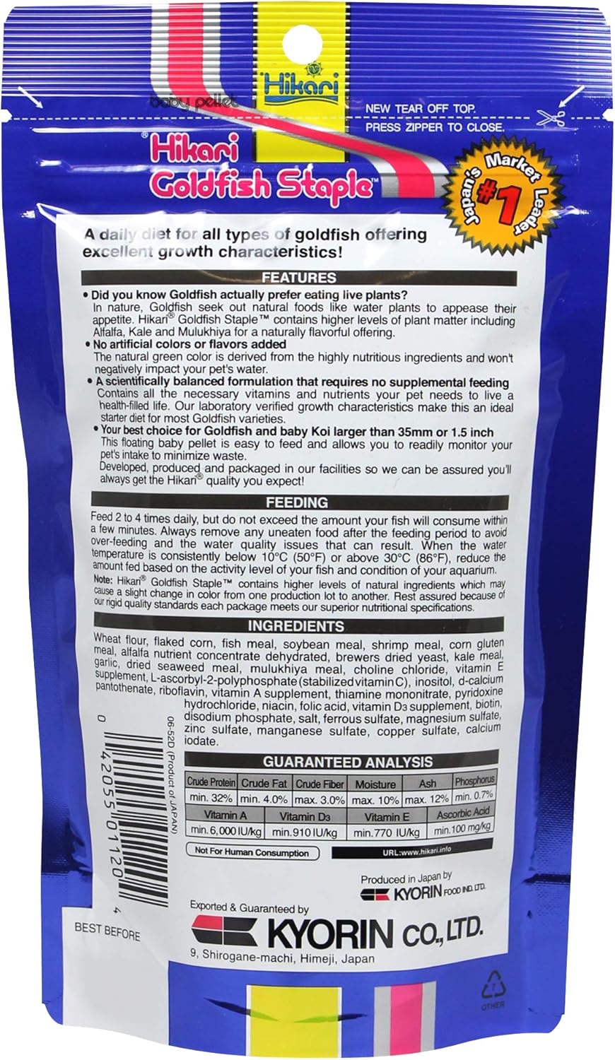 hikari goldfish staple