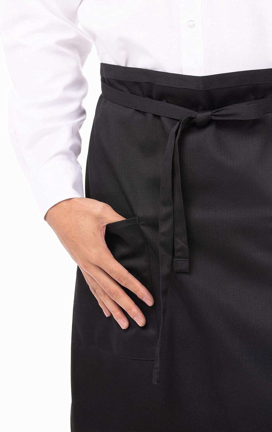 Chef Works unisex adult Two Pocket Bistro Apron apparel accessories, Black, One Size US: Clothing
