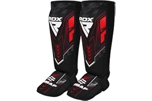 RDX IMMAF Approved Shin Guards, Competition Level Neoprene Shin Pads for Sparring and Grappling, MMA Kickboxing, Professional