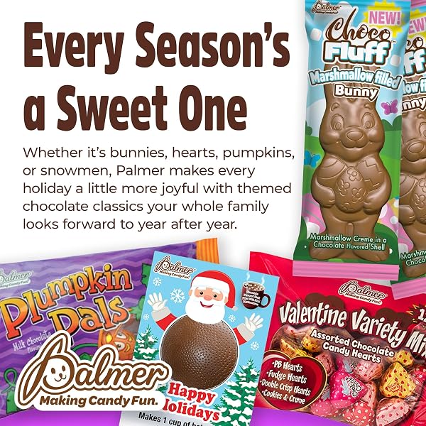 RM PALMER PEANUT BUTTER CUPS, CREAMY, RICH AND CHOCOLATY, MAKING CANDY FUN SINCE 1948 (12OZ)