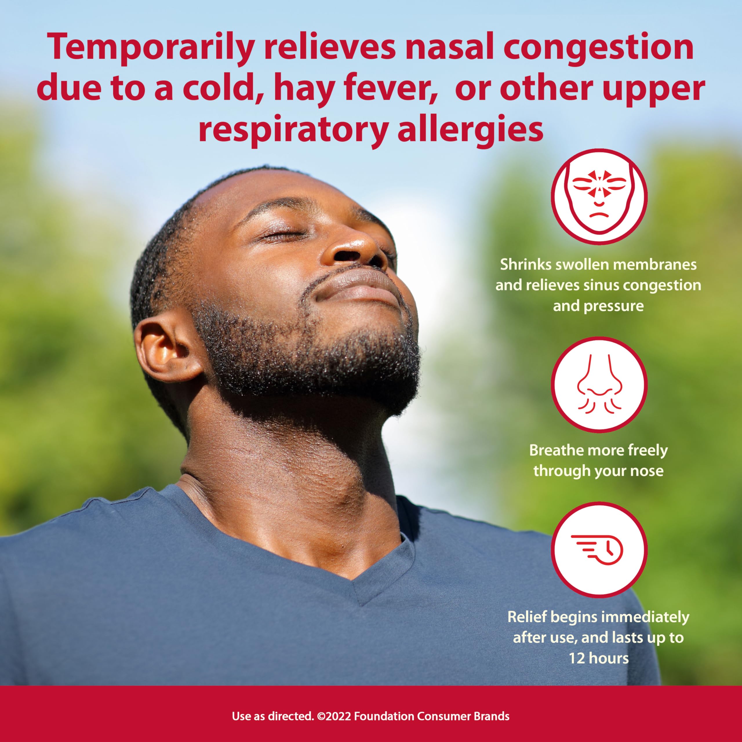 Dristan 12-Hour Nasal Spray Decongestant, Fast-Acting Sinus and Nasal Congestion Relief from Colds, Hay Fever and Allergies, Oxymetazoline HCI, .5 Fl oz