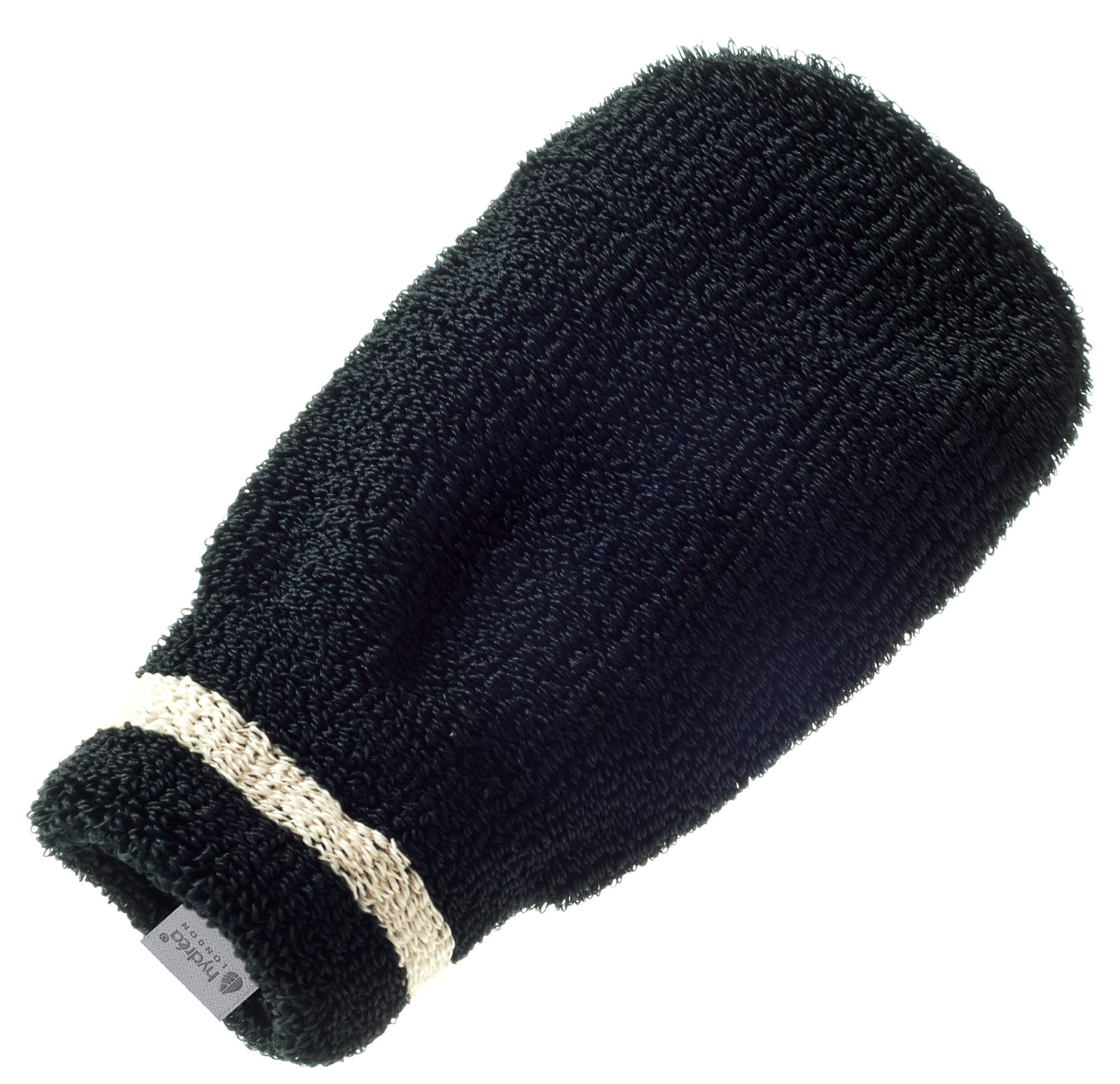 Hydréa London Black Elegance Exfoliating Spa Mitt Medium/Hard Texture