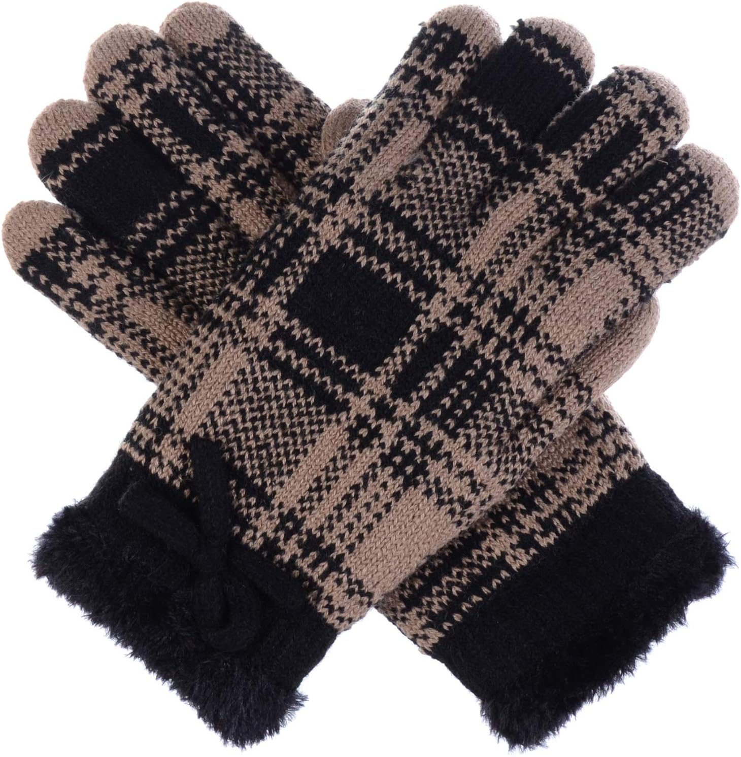 LL Womens Warm Winter Knit Fashion Gloves, Fleece Lined - Many Styles
