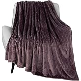 TOONOW Fleece Blanket Super Soft Cozy Throw Blanket 50" x 60", Lightweight Fuzzy Comfy Textured Flannel Blanket Warm Plush Throw Blankets for Couch, Sofa, Bed, Purple