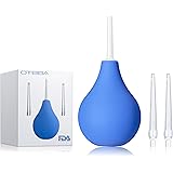 Enema Bulb, Kitypartsy Douche for Men Women Enema Kit with FDA Certificate Comfortable Medical Kits Clean Anal Silicone Douche with 3 Replaceable Nozzle