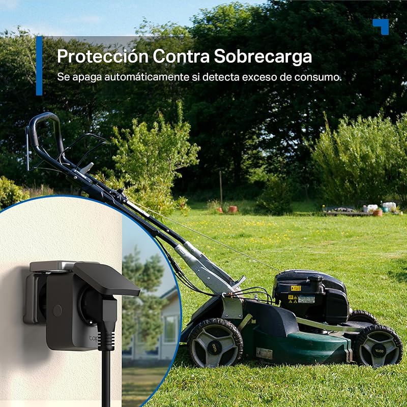 P410M - Enchufe Inteligente Exterior WiFi, IP54, Monitor de Energía