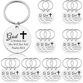 24 Pcs Christian Keychain Christian Gifts for Women Faith Religious Gifts Keychain for Women Bible Verse Gift Spiritual Gifts for Friend Bible Verse Gift Keychain Mothers Day Birthday Gifts for Her