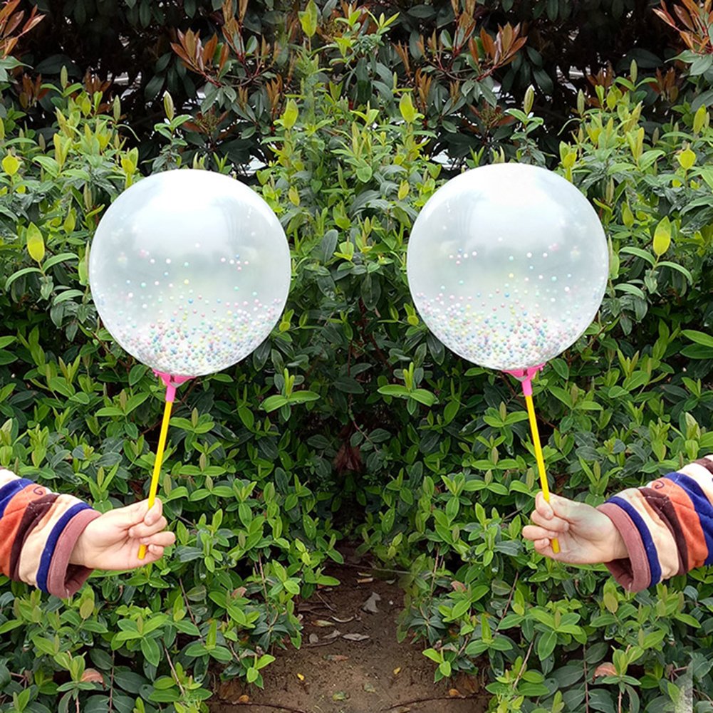 18pcs Ballons Transparent Multicolore Mousse en Latex pour Décoration Noël Fête D\'anniversaire Mariage