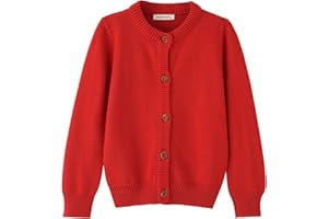BINIDUCKLING Toddler Knit Cardigan Little Boy Girl Button Up Sweater 18 Months - 12 Years