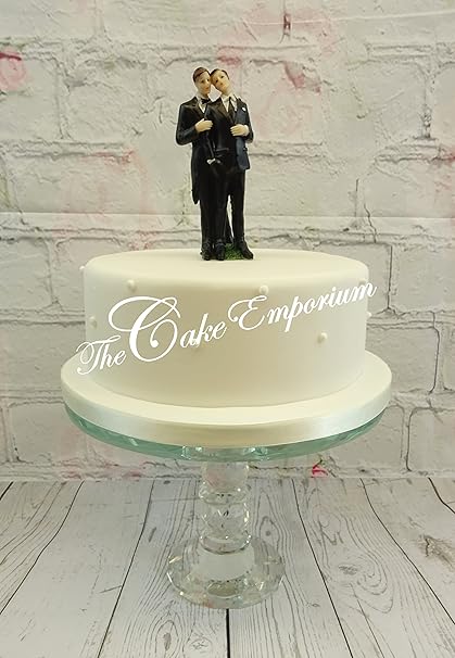 Homo Bruiloft Taart Topper Homoseksueel Mannetjes Hars Ornament Amazon Nl Wonen Keuken Homo Taart
