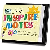 Daily Calendar 2026 - Inspirational Daily Desk Calendar 2026, 6'' x 5'', Jan. 2026 - Dec. 2026 With 365 Inspirational Quotes Page a Day, Happy Notes for Everday, Flip Desk Decor, Great Gift Choice