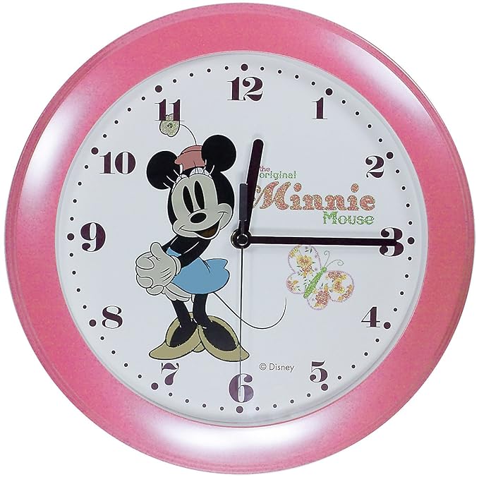 Disney ( Disney ) wall clock DIC5006MN Minnie Mouse Pink