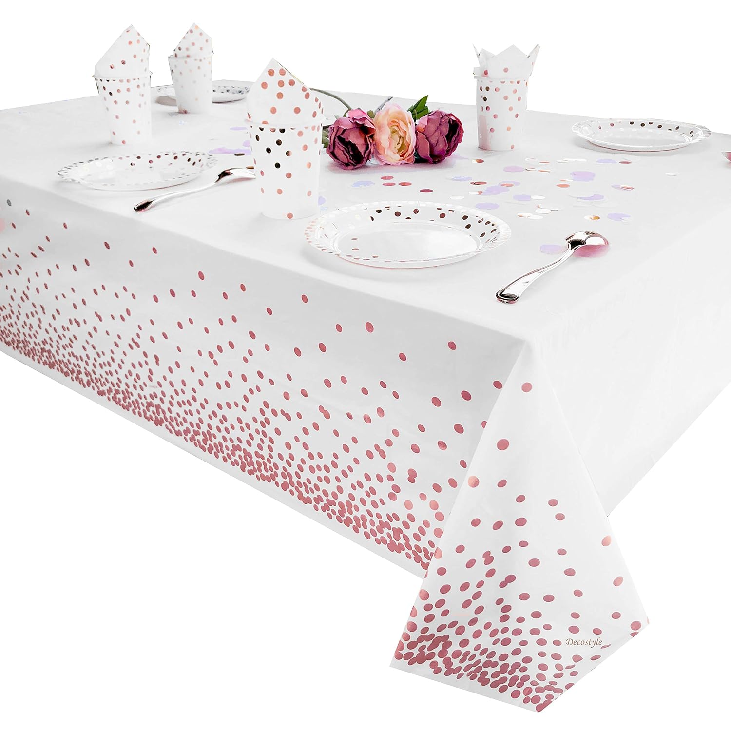 Best rose gold party table cloth