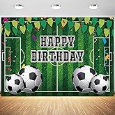 7x5ft Soccer Birthday Backdrop Boys Soccer Theme Party Photography Background Football Field Kids Birthday Party Banner Decorations Cake Table Supplies Photo Booth Props