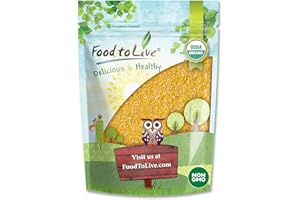 Food to Live Gluten-Free Organic Yellow Polenta, 5 Pounds - Premium Italian Stone-Ground Cornmeal, Non-GMO, Vegan, Kosher - P