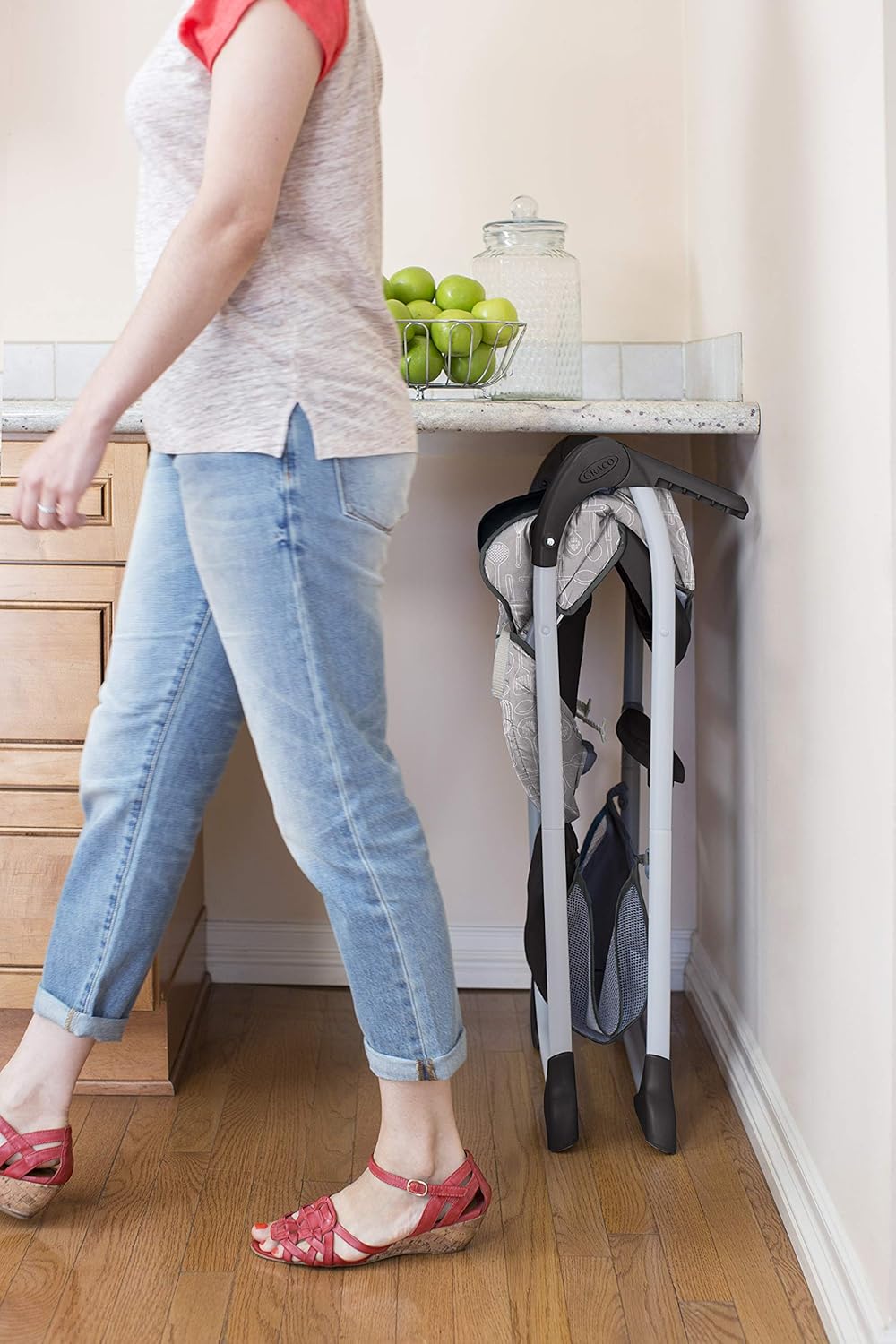 graco slim snacker high chair stratus