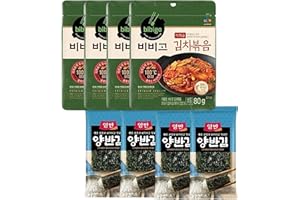 ADDERENITY BIBIGO Korean Stir Fried Kimchi 80g x 4ea and savory seaweed 4ea (김치볶음)