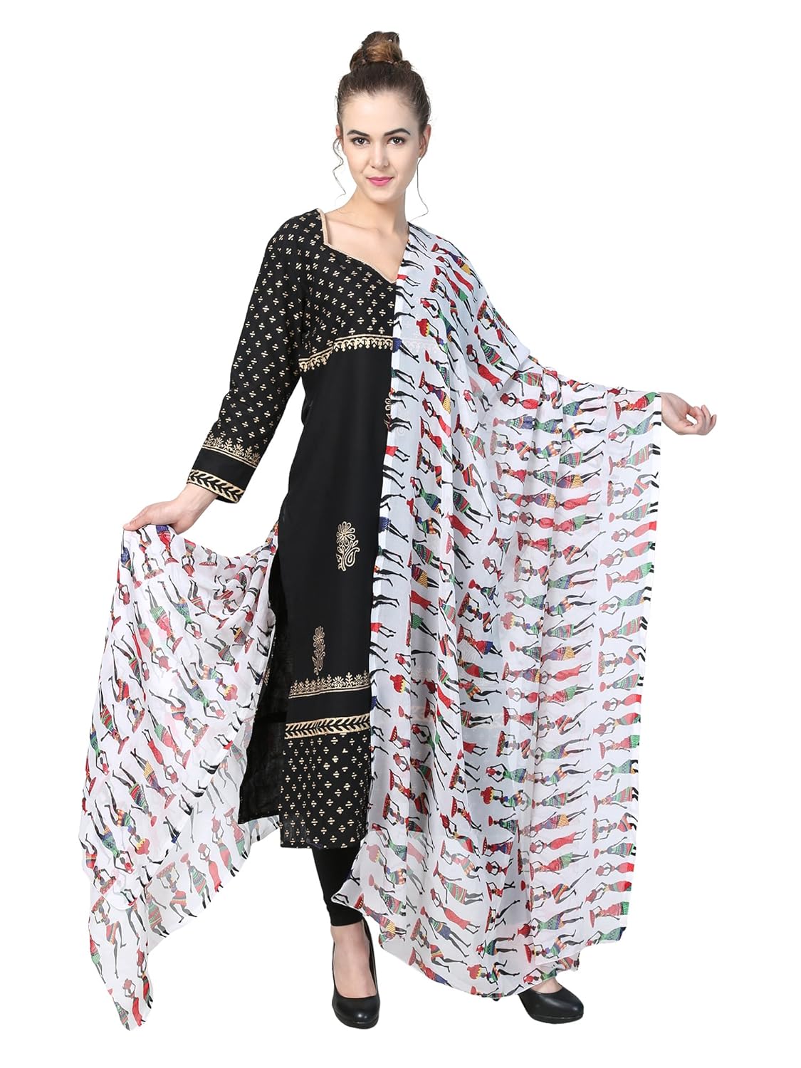 tribal ladies print georgette dupatta