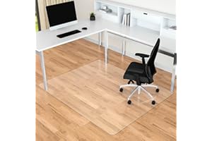 Naturei Office Chair Mat for Hard Floors, 44” x 58” Large Floor Protector Mat, Easy Rolling Desk Chair Mats for Hardwood, Clear, Easy to Clean (Rectangle)