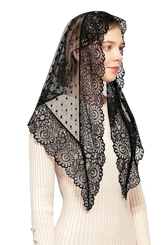Wgior Triangle Vintage Inspired Lace Chapel Veils Catholic Mass
