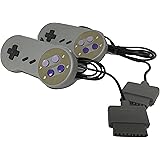 W4W Remote Control Compatible with Super Nintendo SNES - 7 Pin Connector - Pack of Two Controllers (2 Pack)