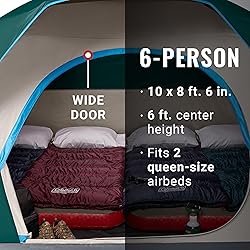 Coleman Skydome Tent with 5 Minute Setup, 2/4/6/8