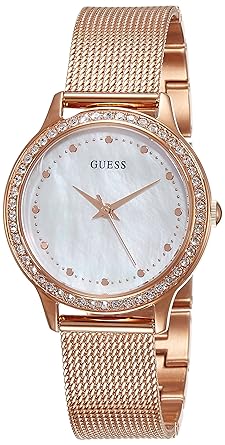 Guess Analog Mother of Pearl Dial Women's Watch - W0647L2