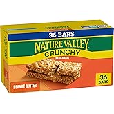 Nature Valley Crunchy Granola Bars, Peanut Butter, 36 ct, 26.82 oz | Whole Grain Oats with Creamy Peanut Butter, 20g Whole Grain per Serving, No Artificial Flavors or Colors